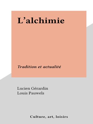 cover image of L'alchimie